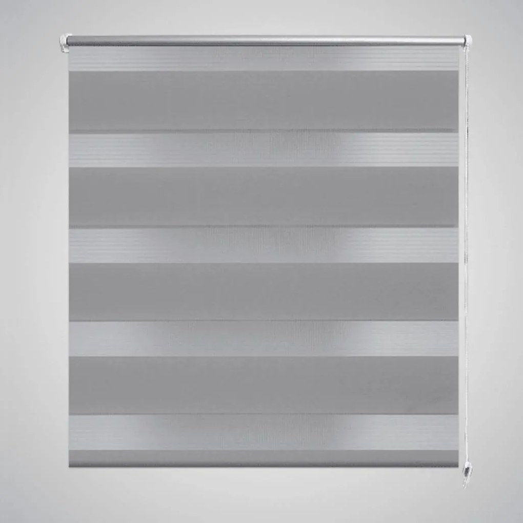 Estore de rolo 140 x 175 cm, linhas de zebra / Cinza