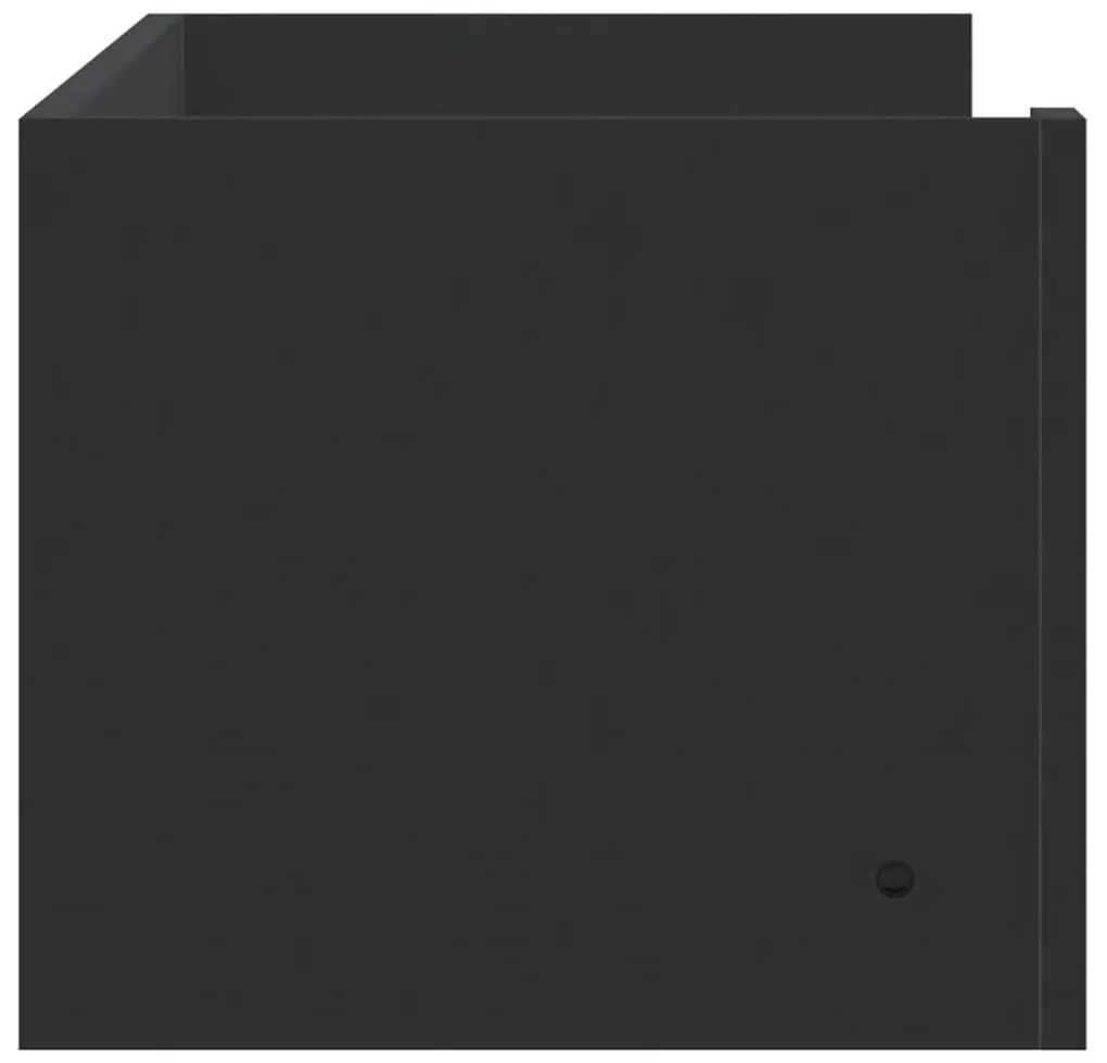Prateleira de parede 100x35x30,5 cm derivados de madeira preto