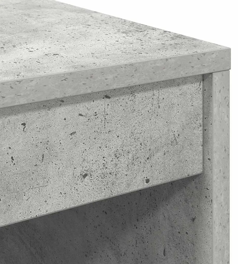 Secretária de Escrita Cinza Concreto MDF com visual concreto