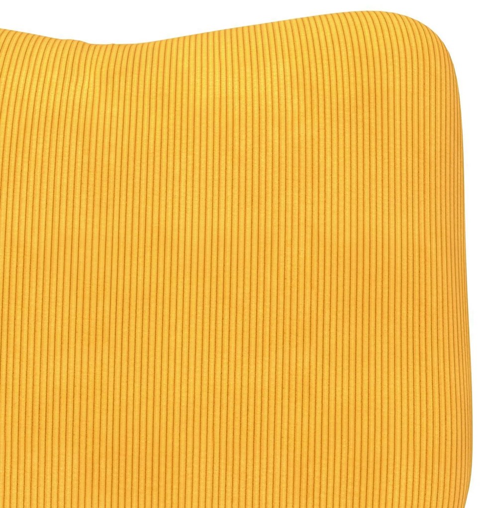 Poltrona Relaxante vidaXL Amarelo Claro em Tecido de Veludo