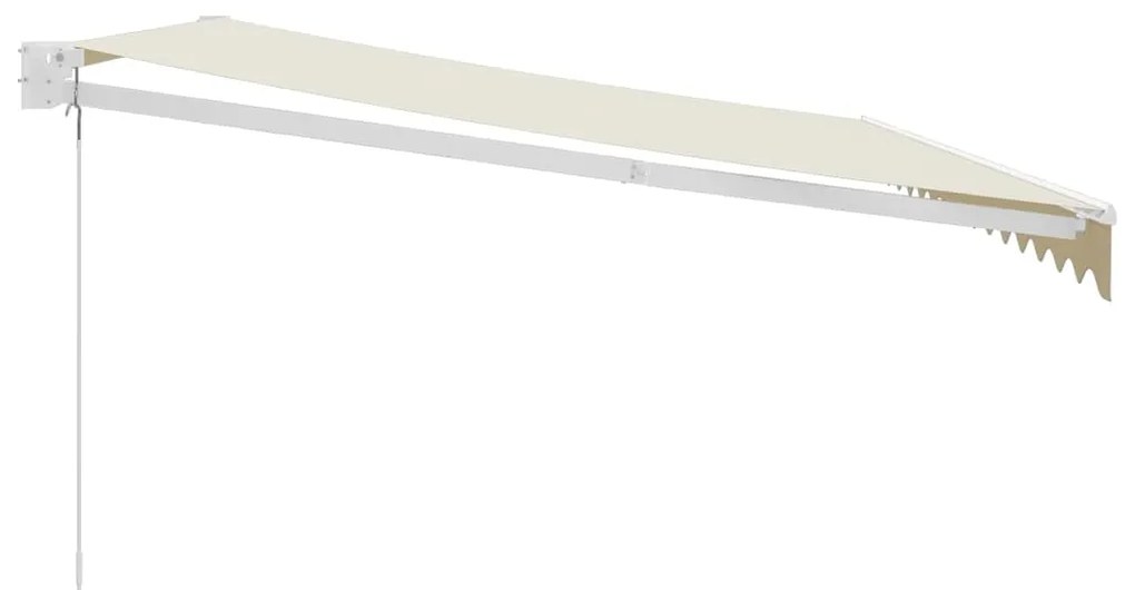 Toldo retrátil 4x3 m tecido e alumínio cor creme