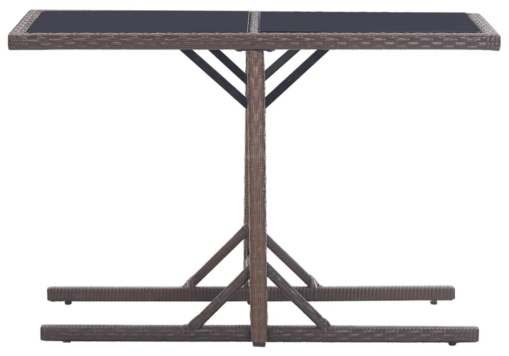 3 pcs conjunto de jantar para jardim castanho