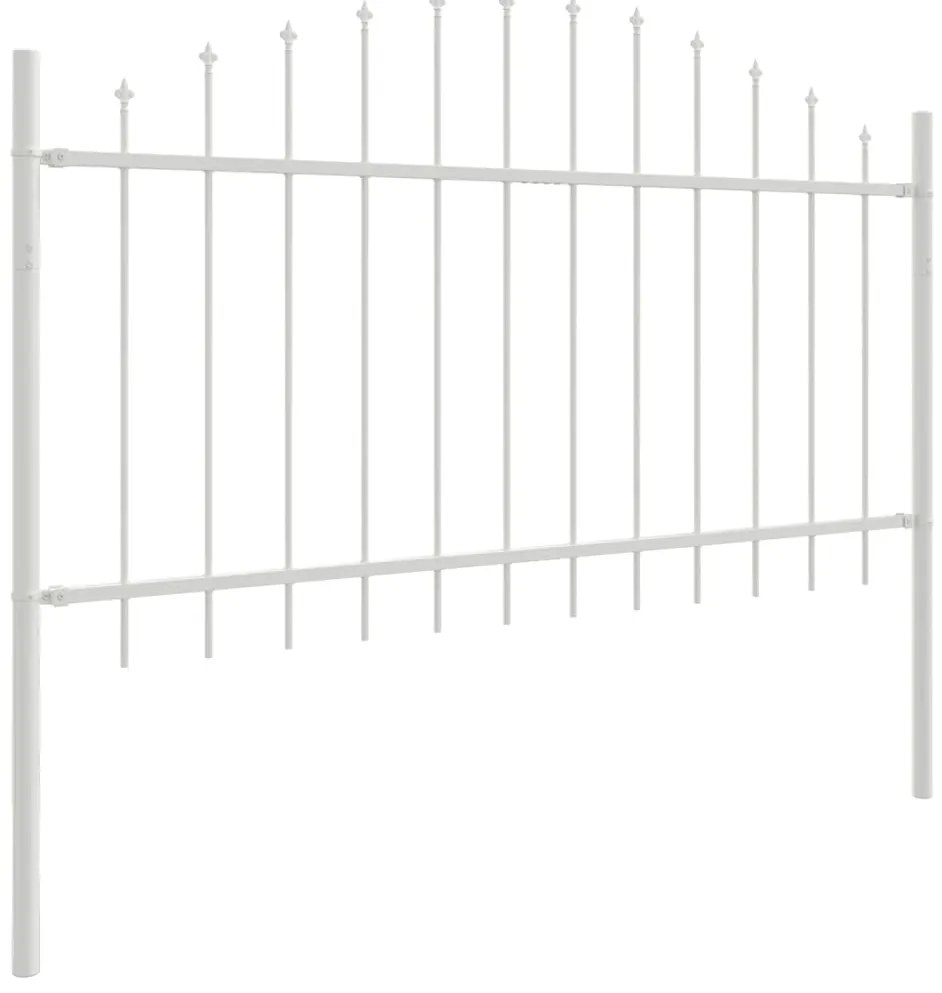 Cerca de Jardim com Topo em Arco Branco 1,7x1 m - Aço