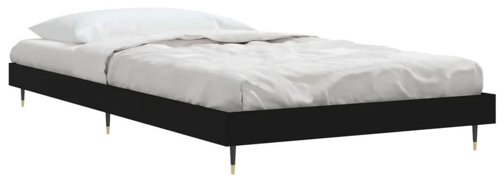 Estrutura de cama 90x190 cm derivados de madeira preto