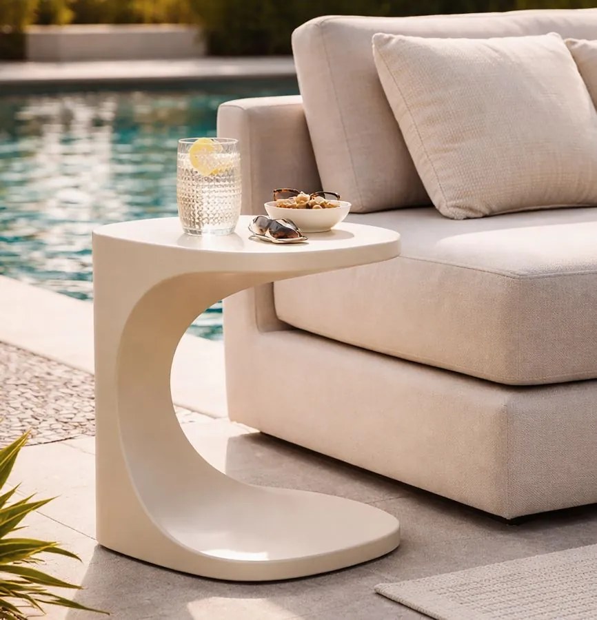 MESA DE APOIO IBIZA 42X42X52 CM BRANCA