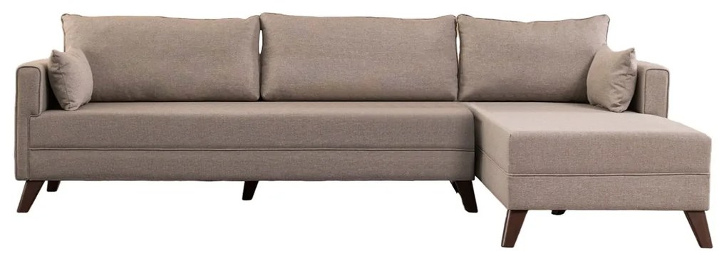 Sofá de Canto Bella – Creme – 275 cm x 85 cm x 165 cm