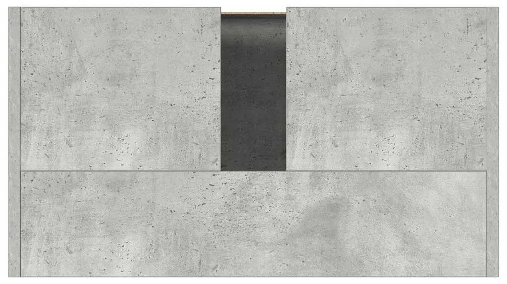 Armário casa de banho 60x33x61 cm contrapl. cinzento cimento