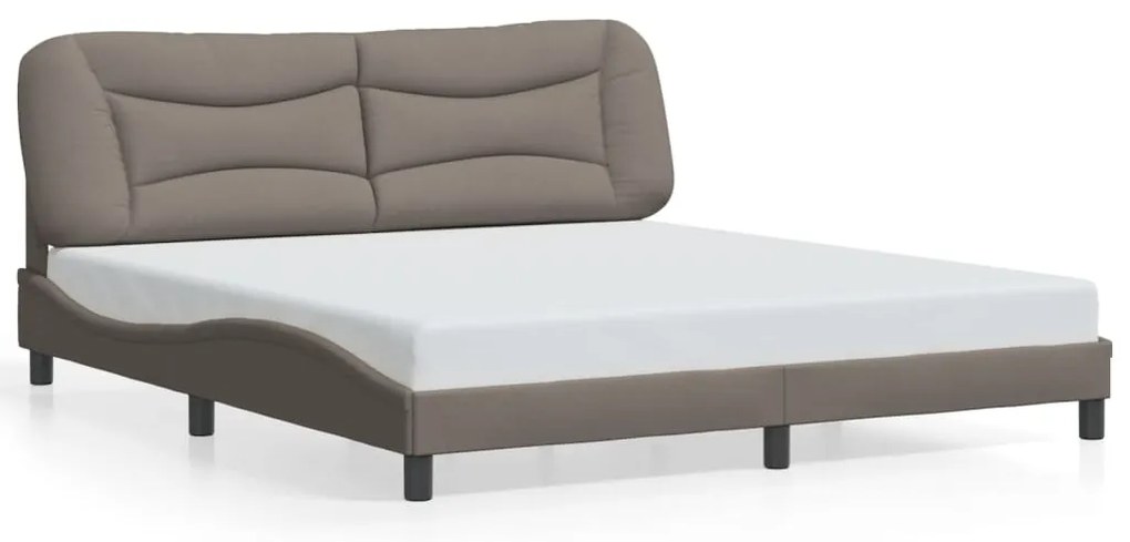 Estrutura de cama com LED sem colchão 180x200 cm tecido