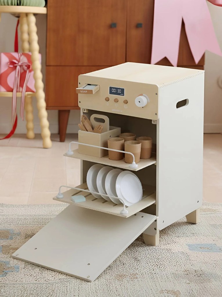Máquina de lavar loiça em madeira FSC® branco