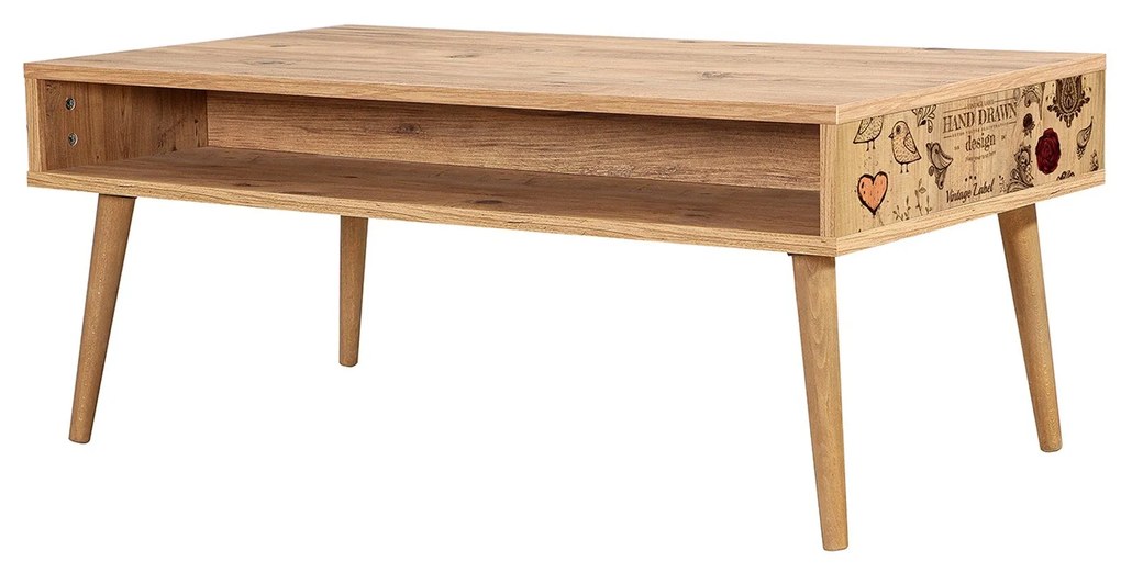 Mesa de Centro Viva – Pinheiro Atlântico – 110 cm x 45 cm x 60 cm