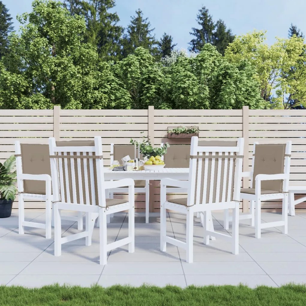 vidaXL Almofadões lombares p/ cadeiras de jardim 6pcs oxford cinza-ac.