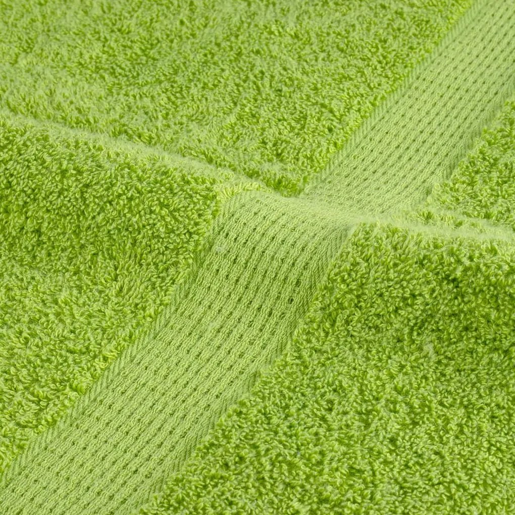 8pcs Conjunto toalhas banho premium SOLUND 600 gsm verde maça