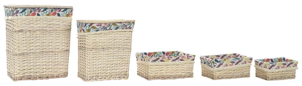 Conjunto de Cestas Dkd Home Decor Poliéster Vime (47 X 35 X 56 cm)