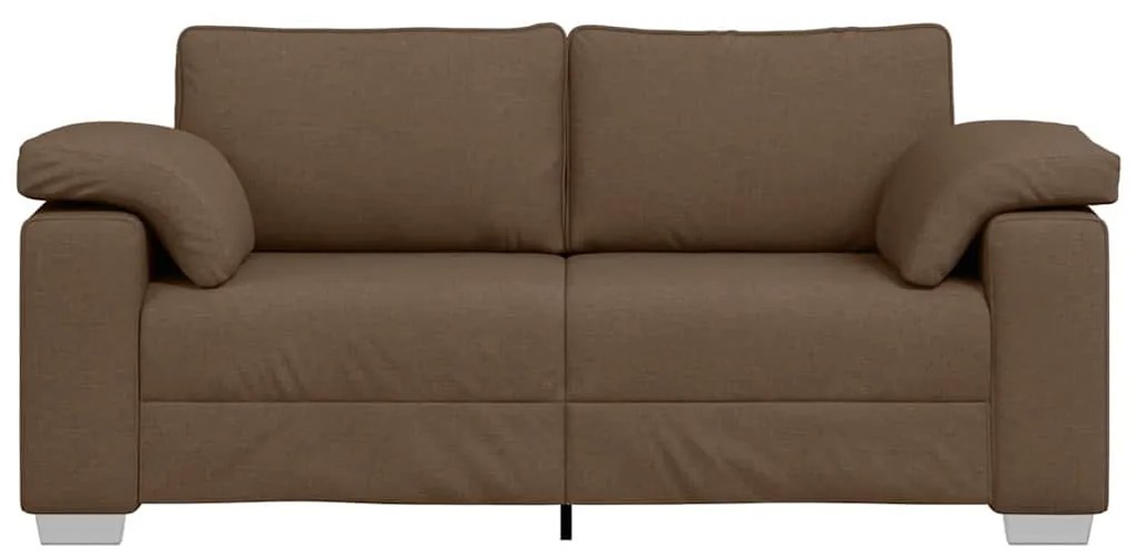 Sofá Loveseat Castanho de 140 cm em Tecido