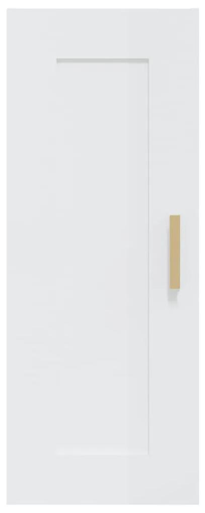 Armário parede 35x34x90 cm madeira process. branco brilhante