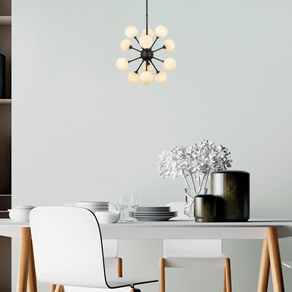 Candeeiro Suspenso Cavud – Preto – 52 x 52 x 53 cm