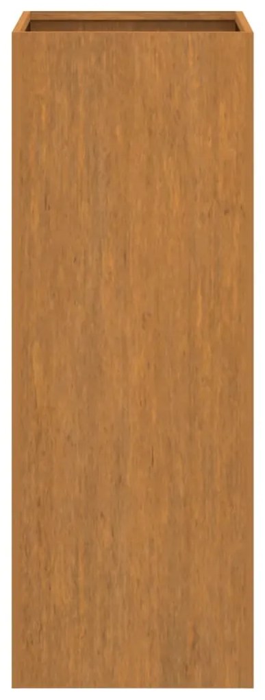 Vaso/floreira 32x29x75 cm aço corten