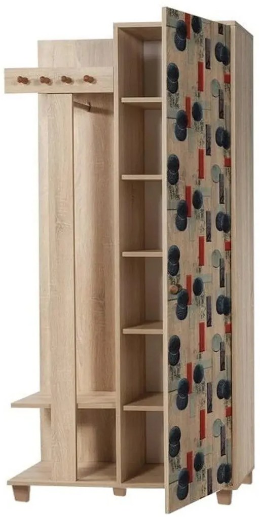 Hall Stand Garmanto – Carvalho Sonoma – 90x192x36 cm