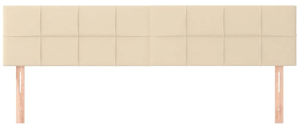 Cabeceira de cama 2 pcs tecido 90x5x78/88 cm creme