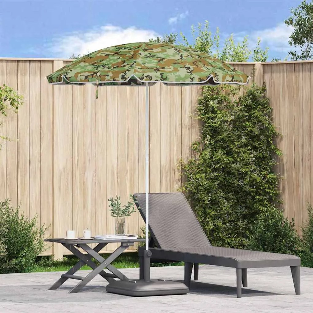 vidaXL Parasol de Praia Camuflagem 161 x 193 cm Poliéster
