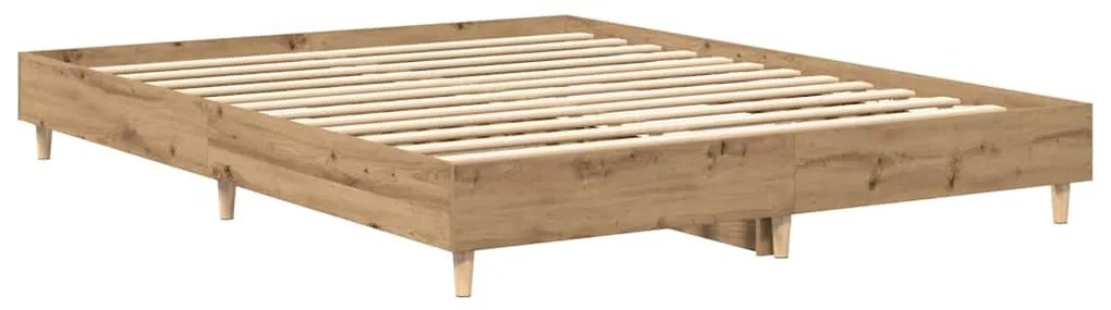Estrutura cama sem colchão 150x200 cm carvalho artesanal