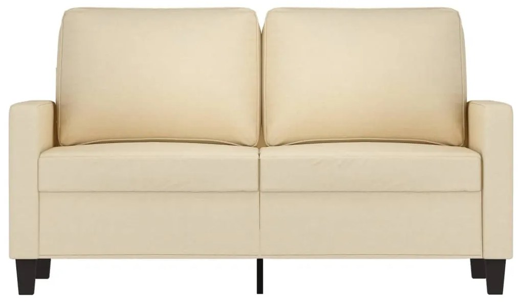 Sofá de 2 lugares tecido 120 cm cor creme
