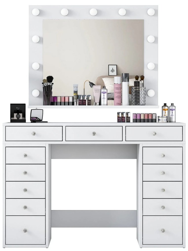 Mesa de Maquilhagem BJ119 – Branco – 120x81,6x44,5 cm