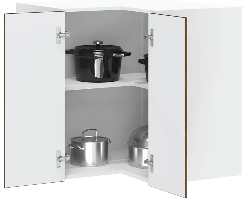 vidaXL Armário canto parede cozinha Lucca madeira carvalho castanho