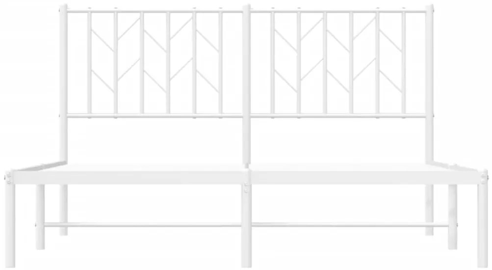Estrutura de cama com cabeceira 135x190 cm metal branco