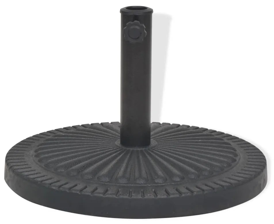 Base para guarda-sol em resina redondo preto 29 kg