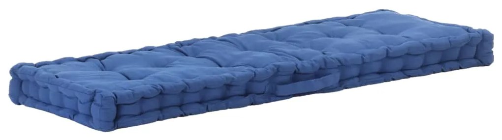 Almofadão p/ móveis de paletes algodão 120x40x7 cm azul-claro