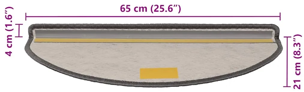 Tapetes escada adesivos aspeto sisal 30 pcs 65x21x4cm