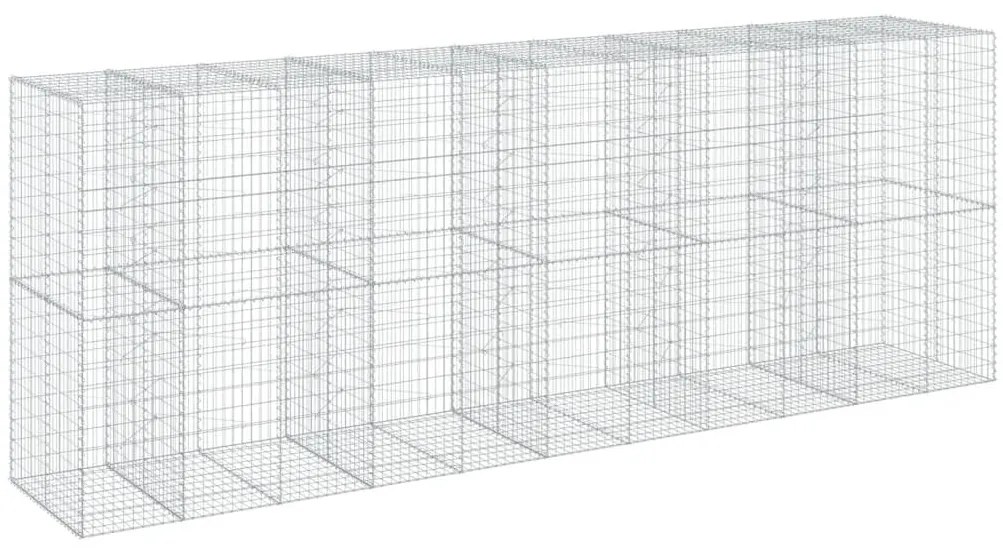 Cesto gabião com cobertura 550x100x200 cm ferro galvanizado