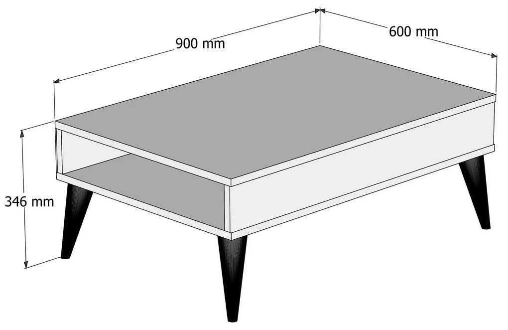 Mesa de Centro Best – Branco – 90x34,6x60 cm