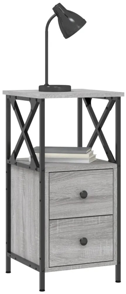 Mesa cabeceira 34x35,5x70 cm derivados madeira cinza sonoma