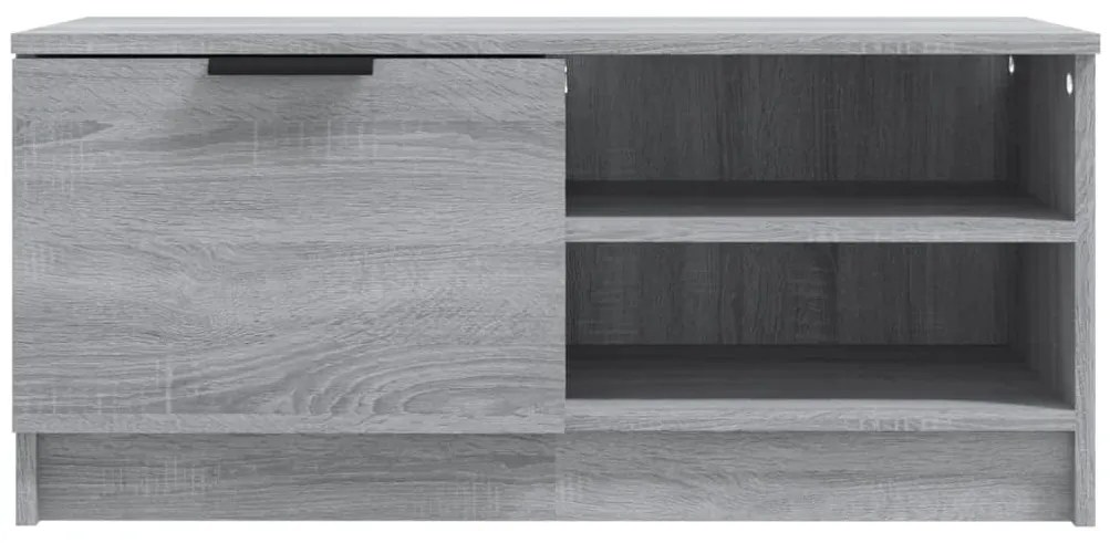 Móvel p/ TV 80x35x36,5cm madeira processada cor sonoma cinzento