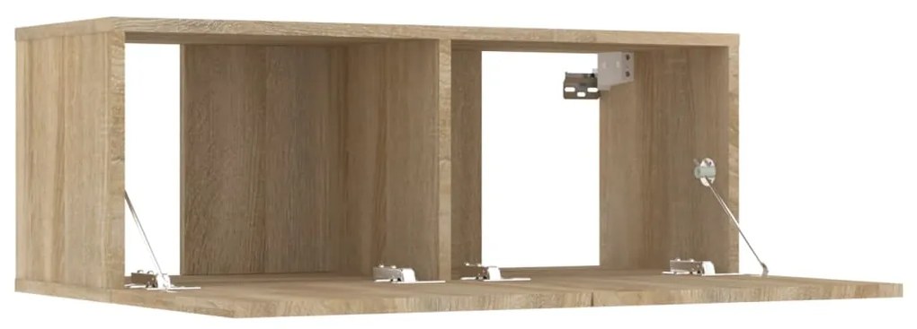 Conjunto móveis de TV 7 pcs madeira processada carvalho sonoma