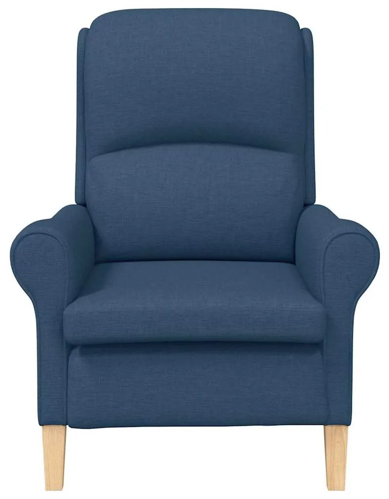 Poltrona Moderna Azul Standard Tecido de poliéster, Madeira