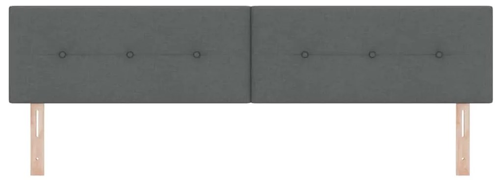 Cabeceira Tufted Cinza Escuro 200 cm Tecido