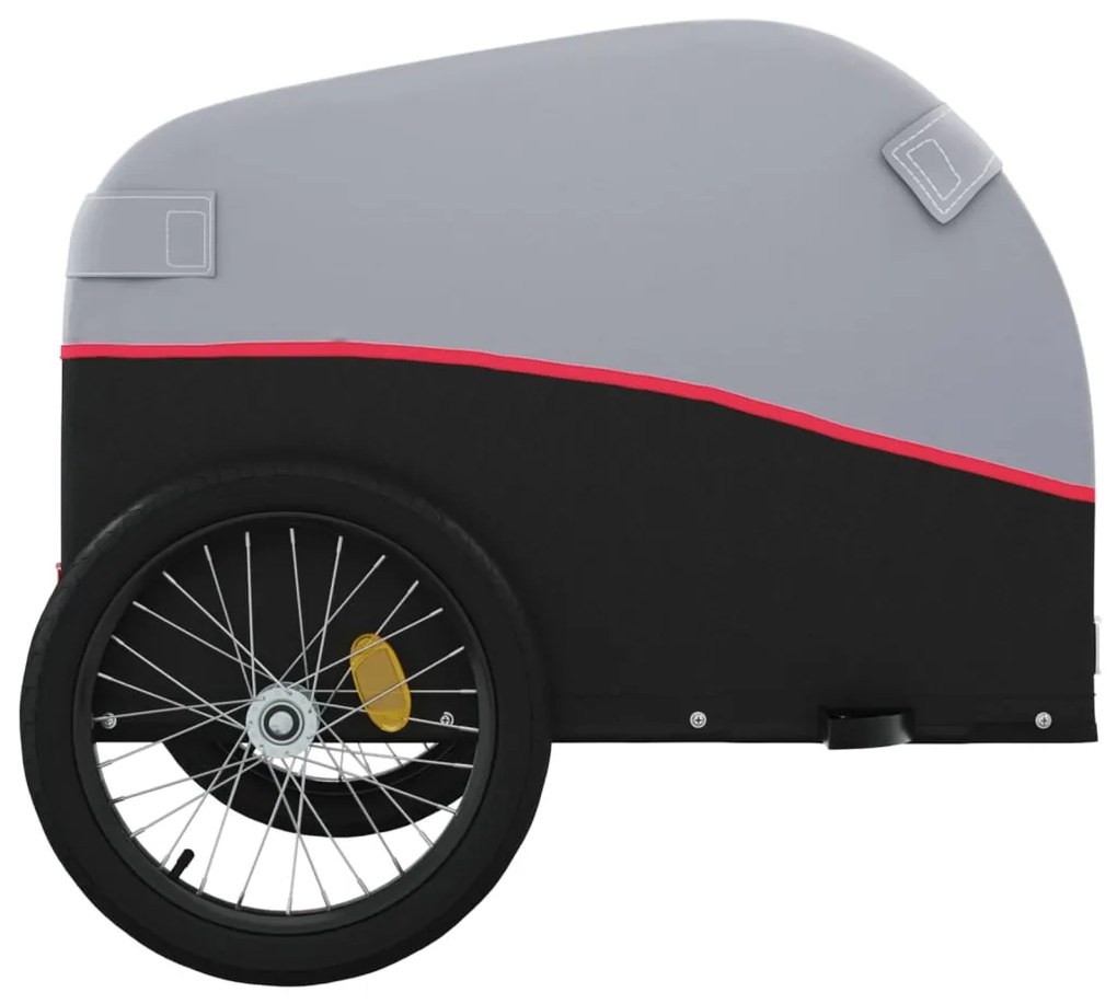 Reboque para bicicleta 45 kg ferro preto e vermelho