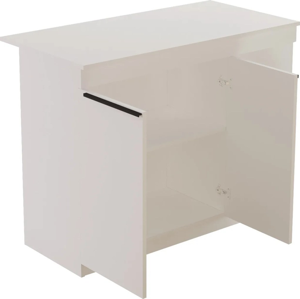 Ilha de Cozinha "Orren" - 120x88x60 cm - Branco - Design Moderno