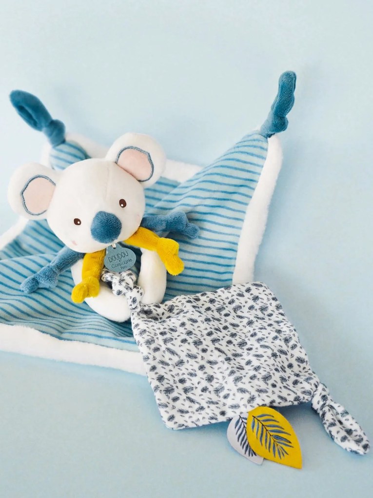 Boneco-doudou 25 cm, Yoca, o coala - DOUDOU ET COMPAGNIE azul