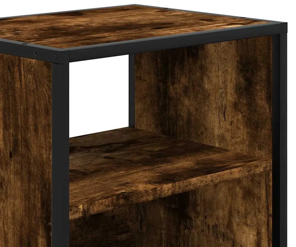 Mesa de cabeceira de parede 40x31x39,5 cm carvalho fumado
