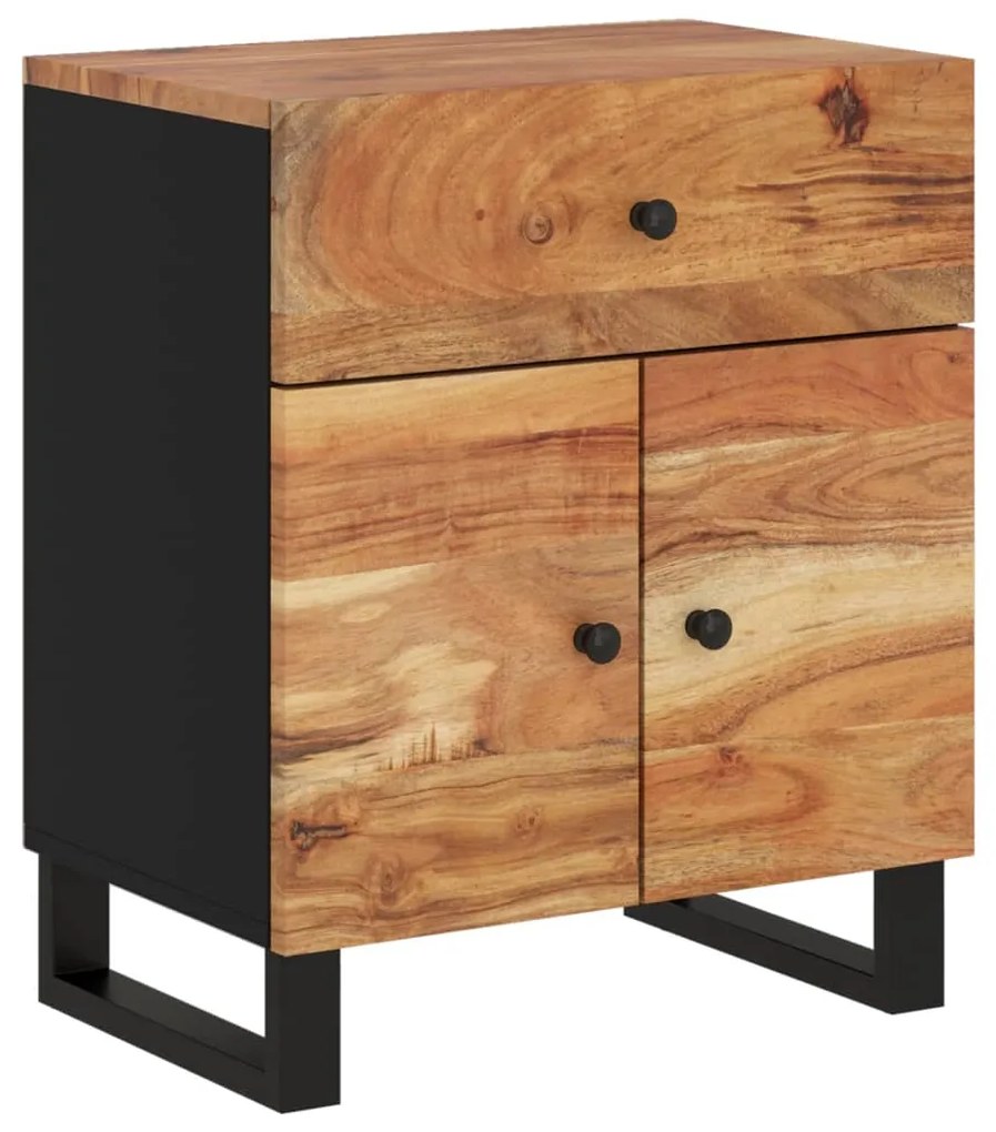 Mesa de cabeceira 50x33x60 cm acácia maciça/derivados madeira