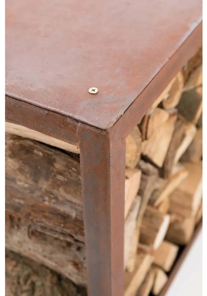 Suporte para lenha Hodr cor de ferrugem 88519
