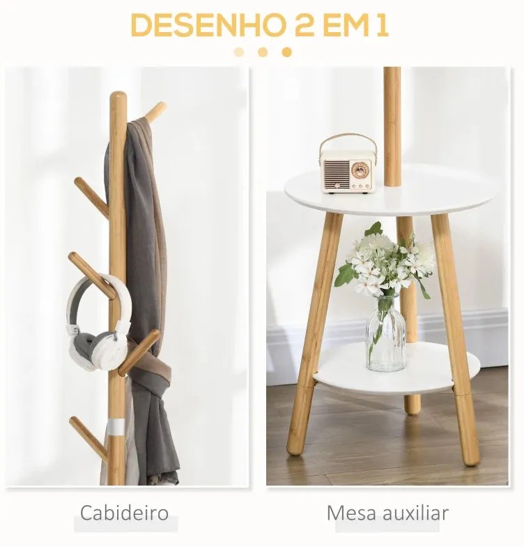 Cabide de Pé Carina em Bambú - Design Nórdico