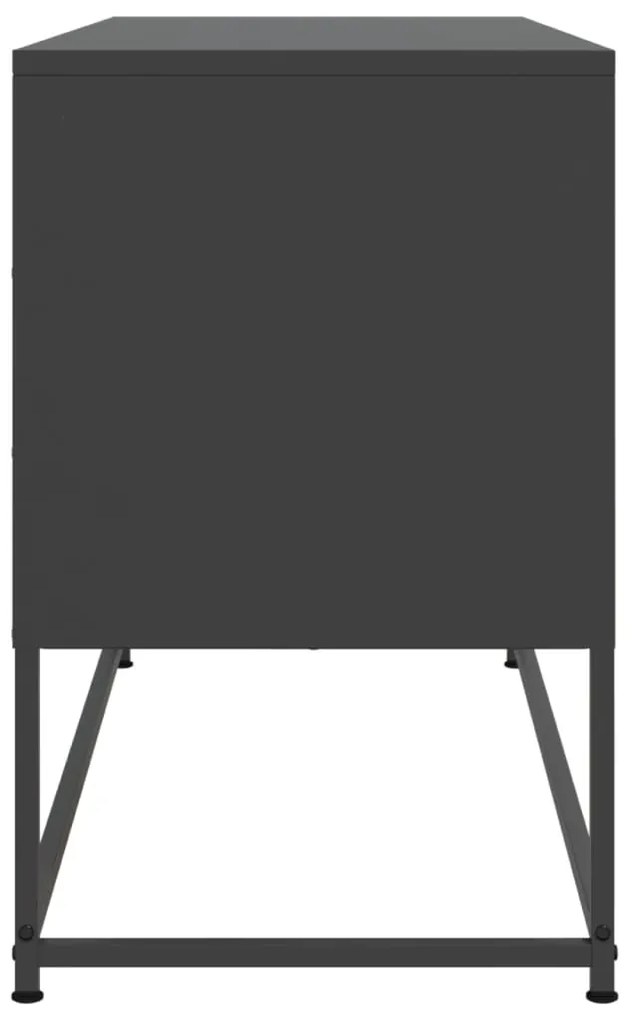 Móvel de TV 100,5x39x60,5 cm aço preto