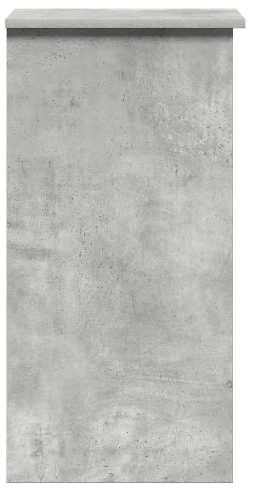 Secretária c/ prateleiras 84x40x78 cm contrap. cinzento cimento