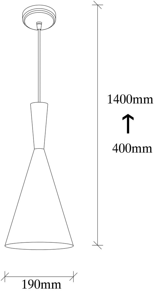 Candeeiro de Teto Elmas – Preto e Vermelho – 19 cm x 140 cm