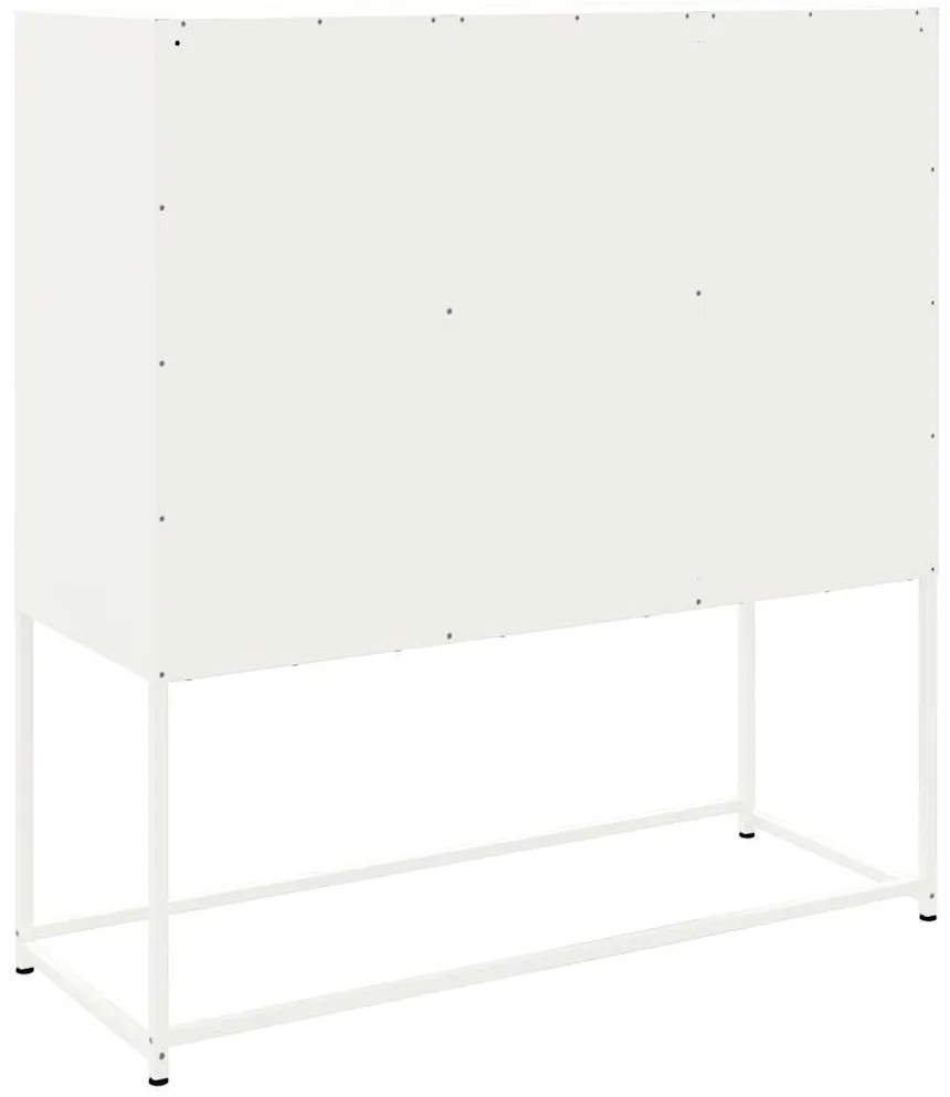 Aparador alto 100,5x39x107 cm aço branco